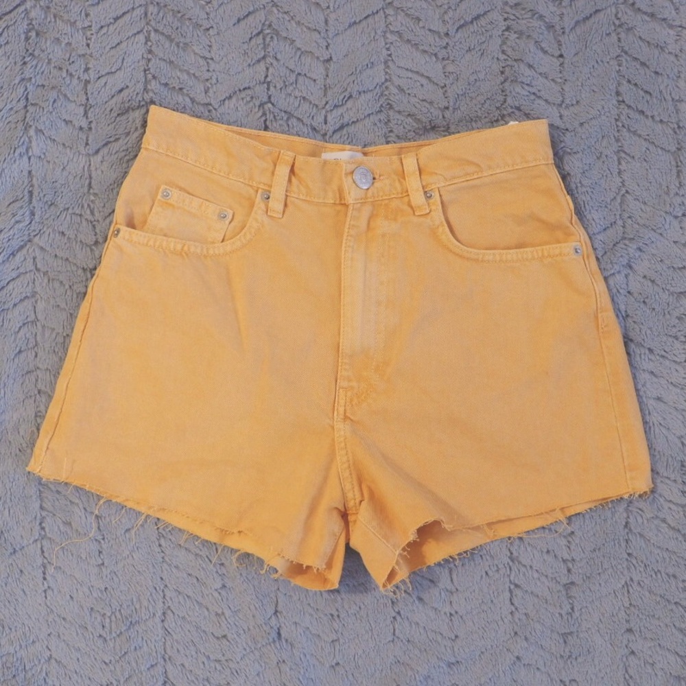🧡Zara Orange High Waisted Cut Off Shorts🧡